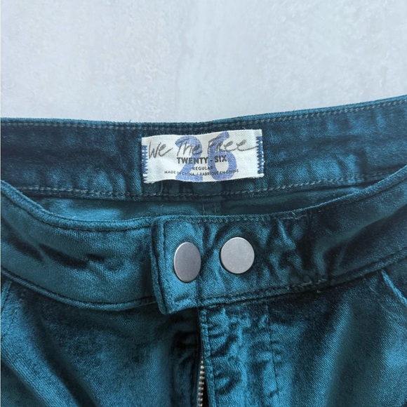 Velvet Free People blue or teal straight leg pants size 26 - Picture 4 of 4